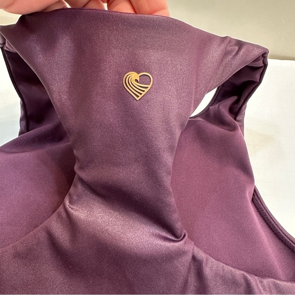 Purple Sleeveless Crop Top and Leggings Set Size Small - Picture 5 of 13